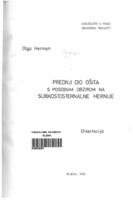 Prednji dio ošita s posebnim obzirom na subkostosternalne hernije