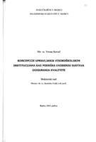 Koncepcije upravljanja visokoškolskim institucijama kao podrška uvođenju sustava osiguranja kvalitete