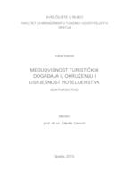 Međuovisnost turističkih događaja u okruženju i uspješnost hotelijerstva