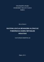 Racionalizacija mehanizma alokacije pomorskog dobra Republike Hrvatske