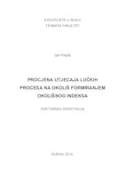 Procjena utjecaja lučkih procesa na okoliš formiranjem okolišnog indeksa