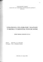 Strategija i planiranje u razvoju turizma i turističke ponude Istre