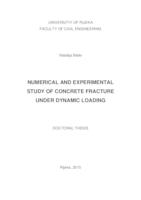 prikaz prve stranice dokumenta Numerical and experimental study of concrete fracture under dynamic loading