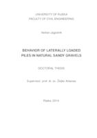 prikaz prve stranice dokumenta Behavior of laterally loaded piles in natural sandy gravels