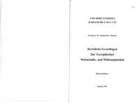 prikaz prve stranice dokumenta Rechtliche Grundlagen der Europäischen Wirtschafts- und Währungsunion