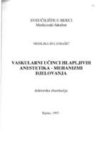 prikaz prve stranice dokumenta Vaskularni učinci hlapljivih anestetika - mehanizmi djelovanja