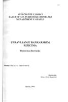 prikaz prve stranice dokumenta Upravljanje bankarskim rizicima