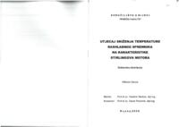 prikaz prve stranice dokumenta Utjecaj sniženja temperature rashladnog spremnika na karakteristike Stirlingova motora