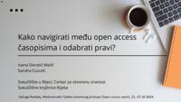 prikaz prve stranice dokumenta Kako navigirati među open access časopisima i odabrati pravi?